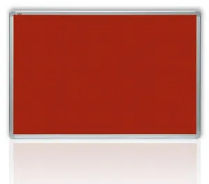 Filcová červená tabule v hliníkovém rámu 150x100 cm